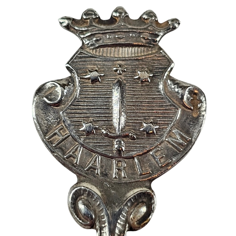 Dutch Haarlem Silver 835 Coffee Tea Spoon Souvenir Coat of Arms Vintage‎ Silver